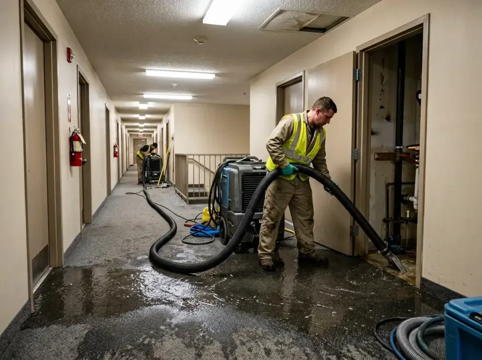 multi-unit-apartment-hallway-f-005 — frequently asked questions, Emergency Burst Pipe Water Extraction & Removal in Ridgelan…